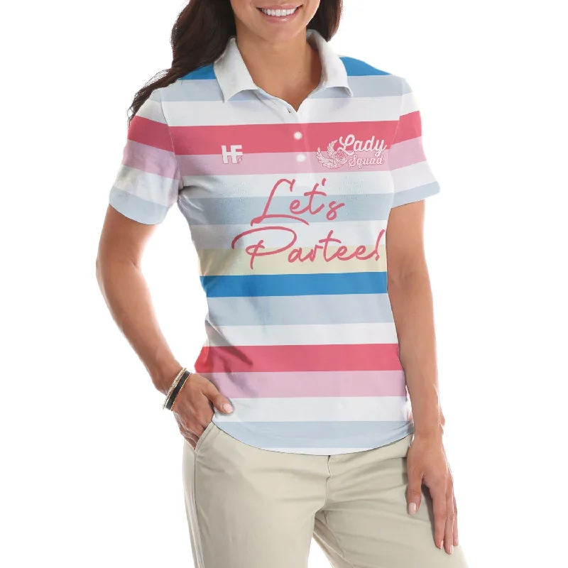 Let'S Partee Short Sleeve Women Polo Shirt Coolspod