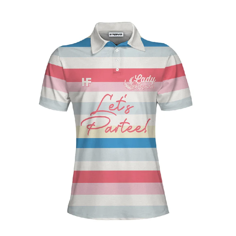 Let'S Partee Short Sleeve Women Polo Shirt Coolspod