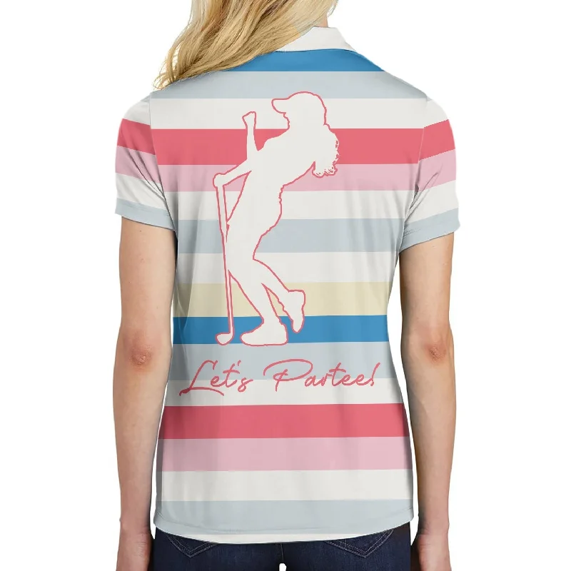 Let'S Partee Short Sleeve Women Polo Shirt Coolspod