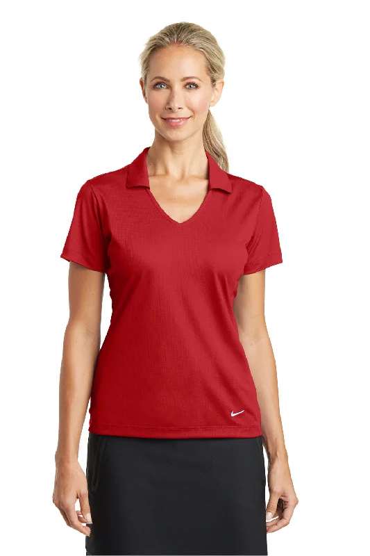 Nike Womens Dri-Fit Moisture Wicking Short Sleeve Polo Shirt - University Red