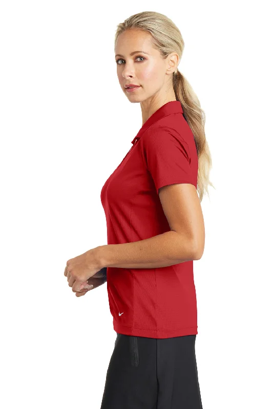 Nike Womens Dri-Fit Moisture Wicking Short Sleeve Polo Shirt - University Red