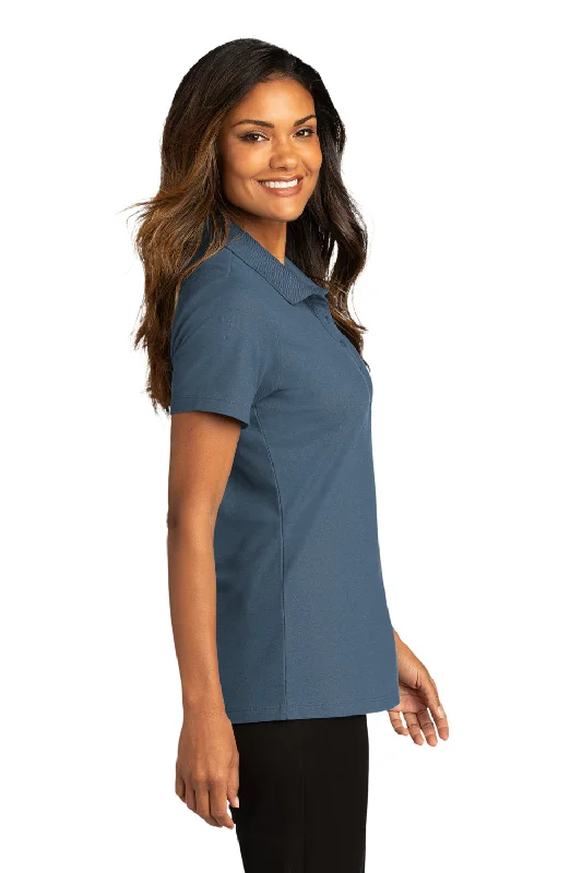 Port Authority Womens React SuperPro Snag Resistant Short Sleeve Polo Shirt - Regatta Blue