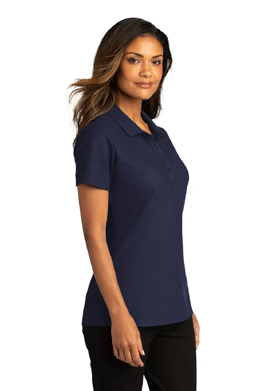 Port Authority Womens React SuperPro Snag Resistant Short Sleeve Polo Shirt - True Navy Blue