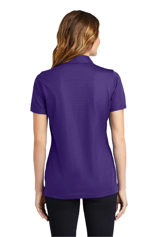 Sport-Tek Womens Active Mesh Moisture Wicking Short Sleeve Polo Shirt - Purple