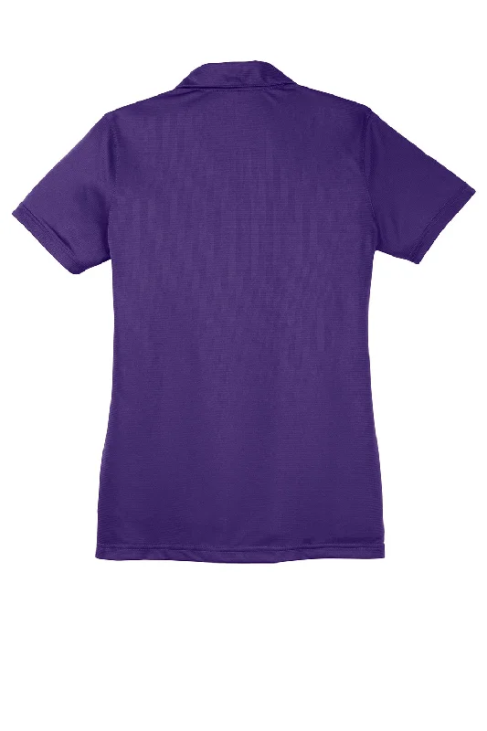 Sport-Tek Womens Active Mesh Moisture Wicking Short Sleeve Polo Shirt - Purple