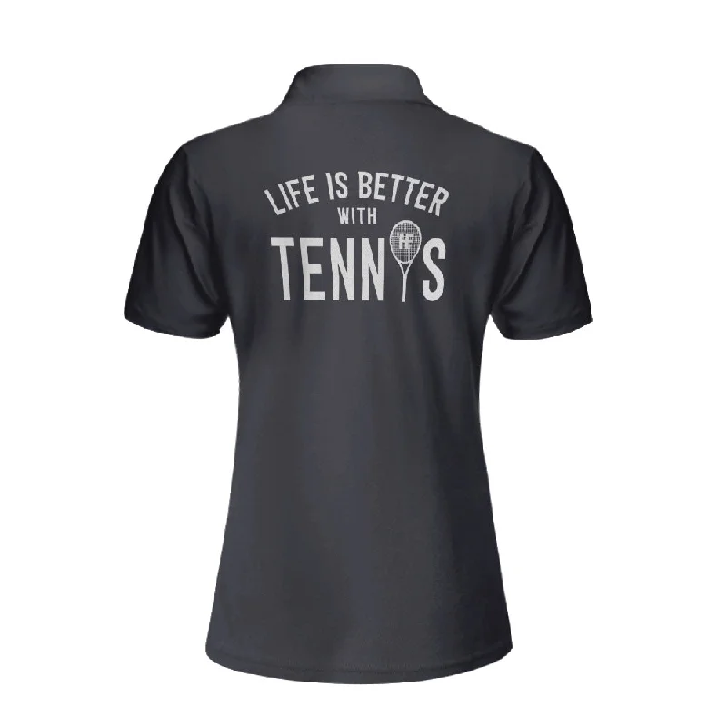 Tennis Life Shirt For Womens Short Sleeve Women Polo Shirt Coolspod