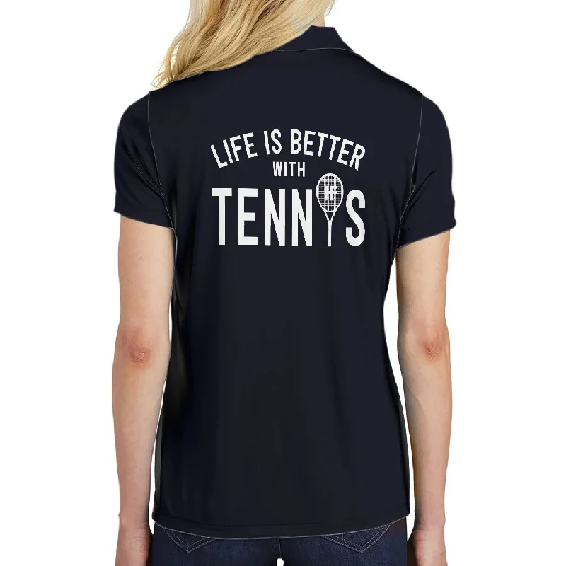 Tennis Life Shirt For Womens Short Sleeve Women Polo Shirt Coolspod